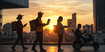 Diverse gig workers maximizing earnings in the 2026 US economy