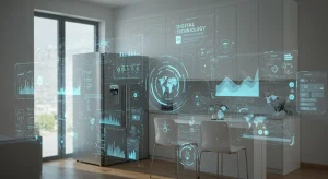 Digital Twins: Impacting Your Lifestyle by 2026 Futuristic smart home with integrated digital twin technology