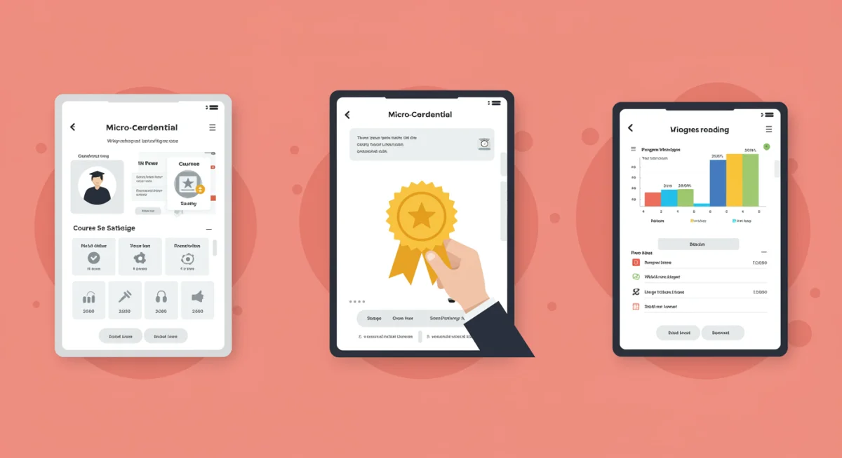 Comparison of three micro-credential platform interfaces