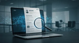 Future-Proofing Your Resume: 6 Keywords for 2026 ATS Scans Modern resume being scanned by an Applicant Tracking System (ATS) with highlighted keywords, representing future job application trends.