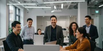 Employees thriving in a mentally supportive modern workplace through wellness initiatives