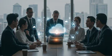 US business leaders strategizing cloud security best practices for AWS, Azure, and Google Cloud