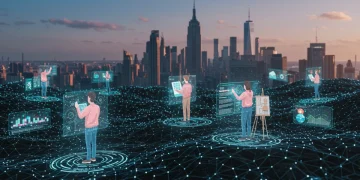 Web3 opportunities for US content creators in 2026, showing blockchain platforms and digital innovation.