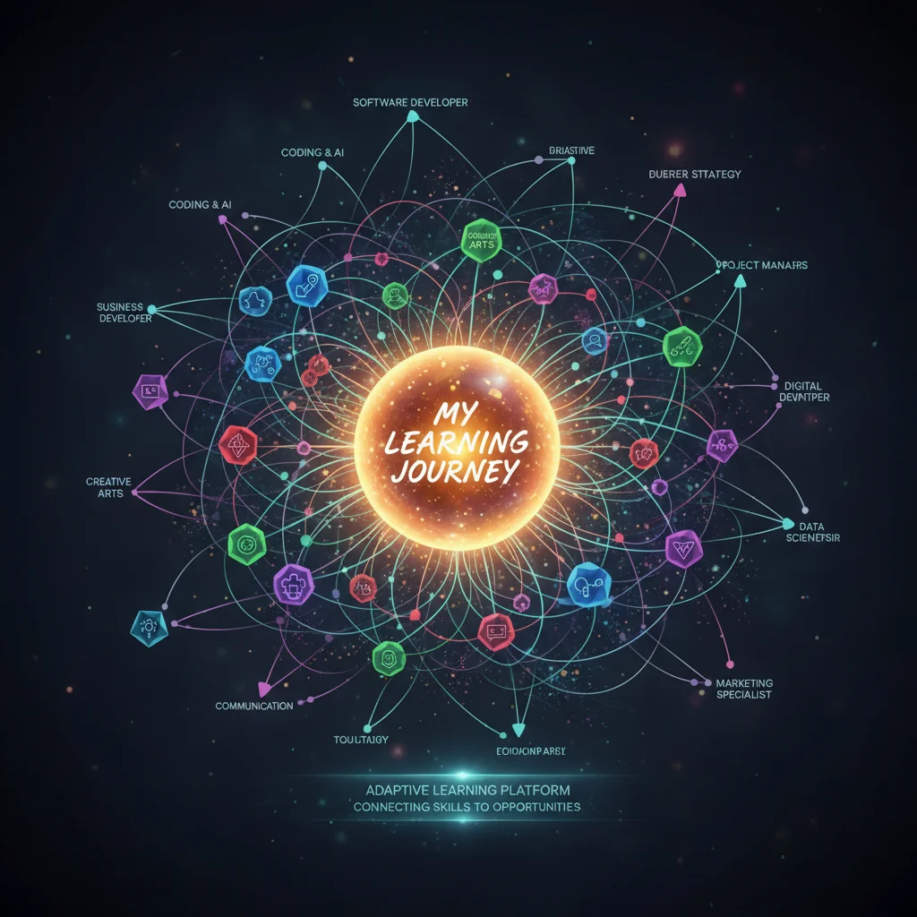 Adaptive learning paths connecting diverse skill sets and career opportunities