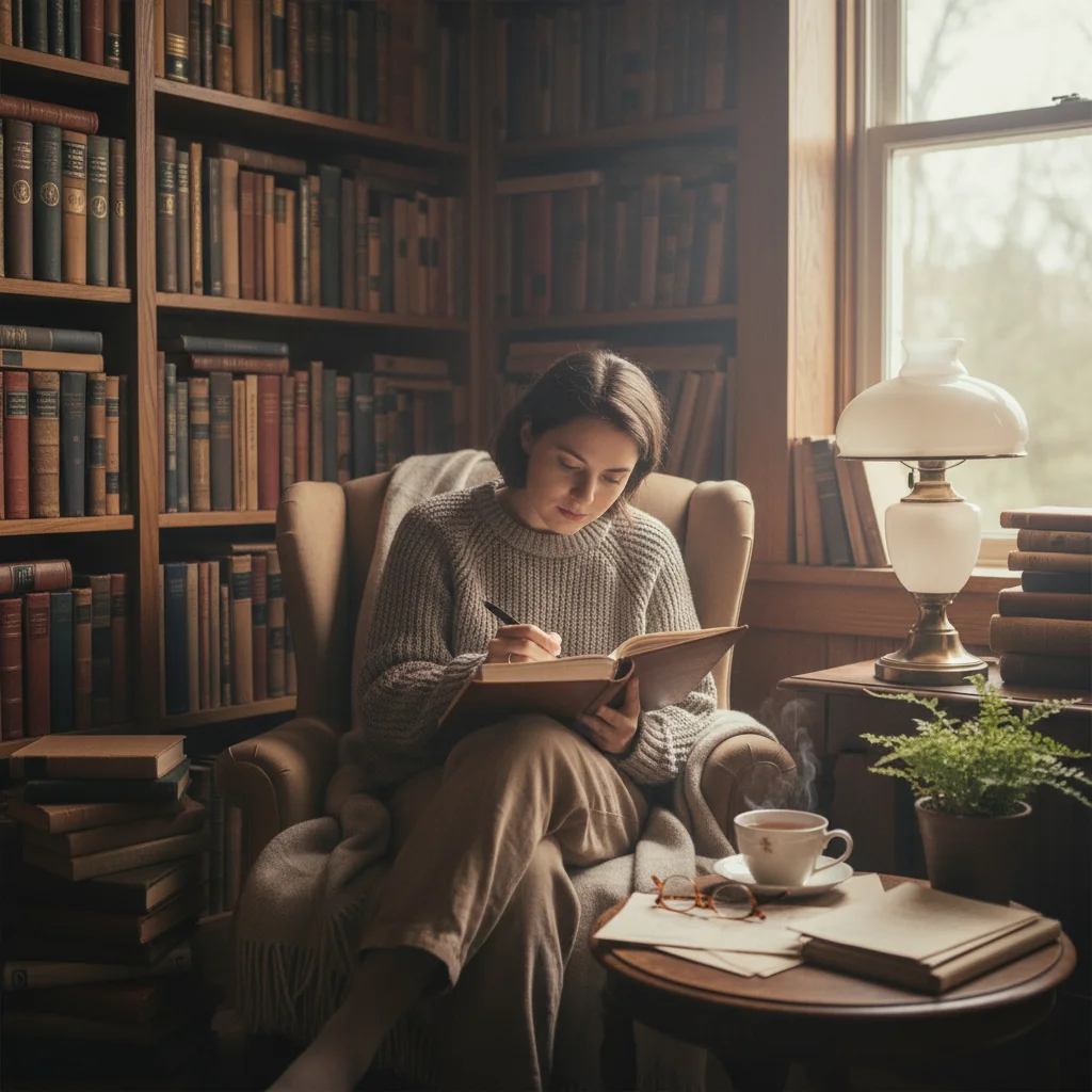 Person journaling during a digital detox for reflection