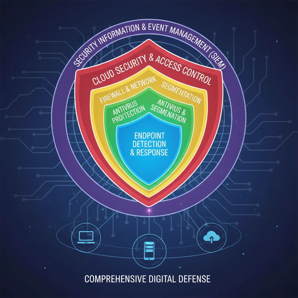 Layered security architecture protecting business data