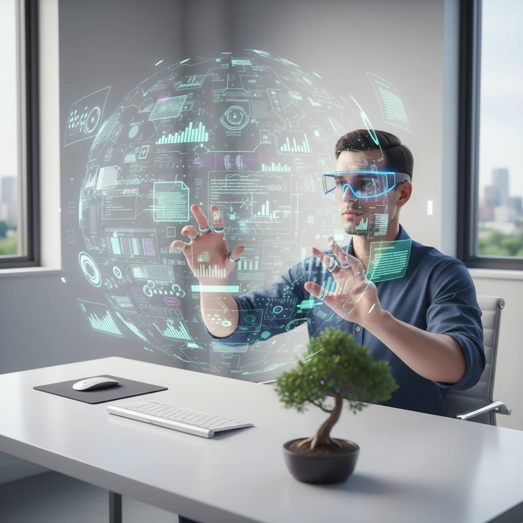 Augmented reality for immersive remote work and data interaction