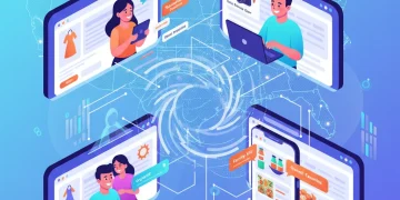 Digital illustration of personalized ecommerce experiences driving higher conversions in the US market.