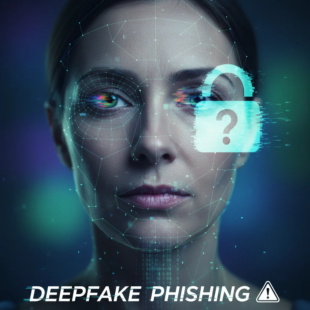 AI deepfake technology used in sophisticated phishing attempts.