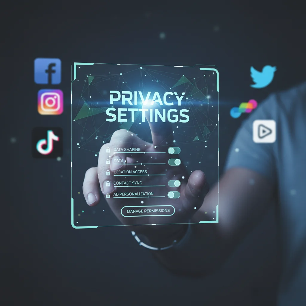 Managing privacy settings on a holographic interface
