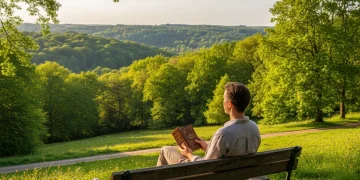 Person enjoying nature, free from smartphone, embracing a digital detox.