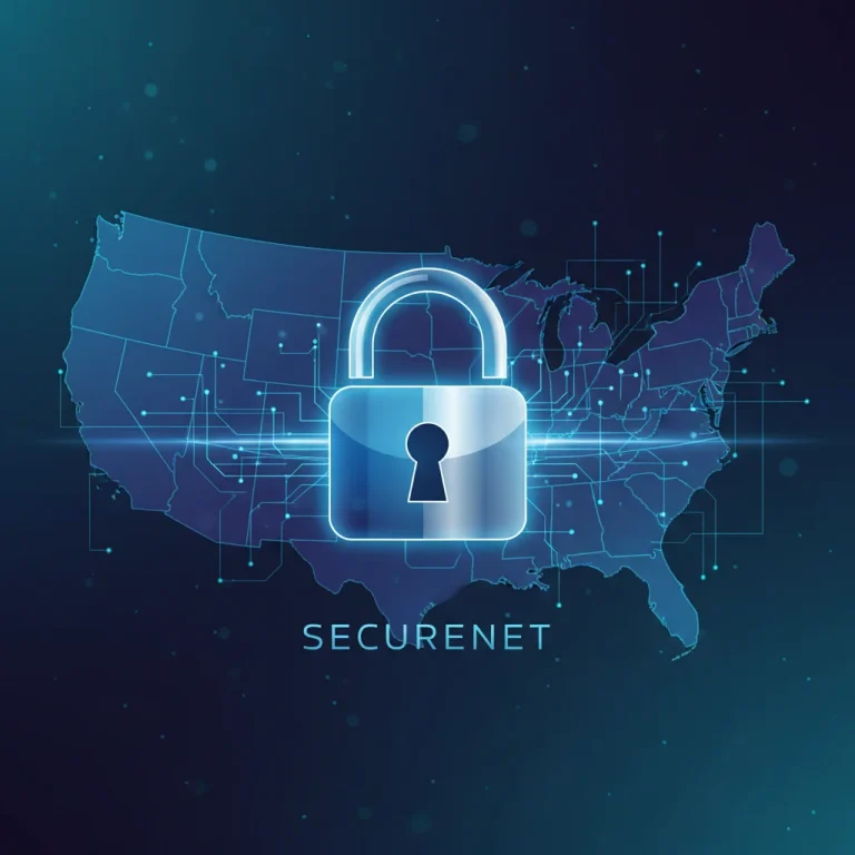 Digital lock over US map, symbolizing data privacy regulations in 2026.